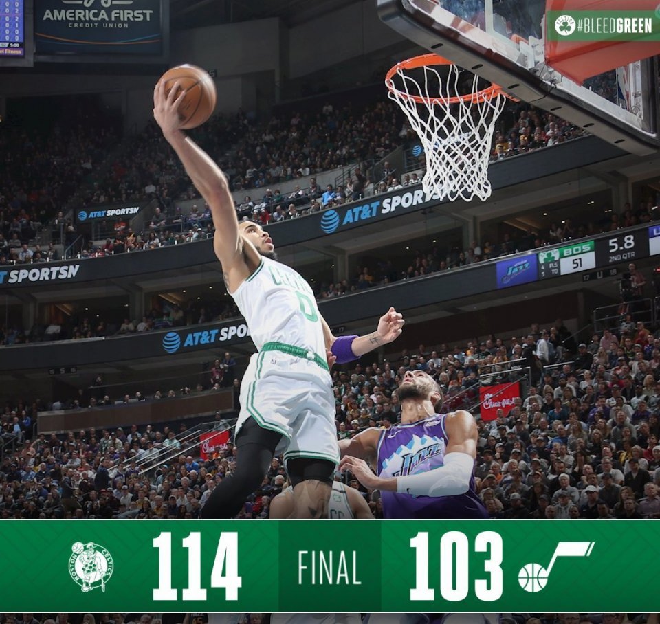 包含北京队完胜爵士，塔图姆统治全场的词条